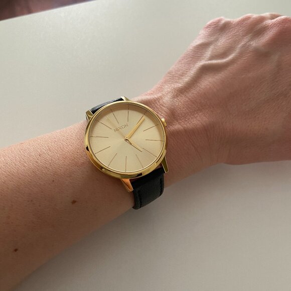 Nixon Kensington Leather Women's Watch w/ Gold Face - Picture 7 of 8
